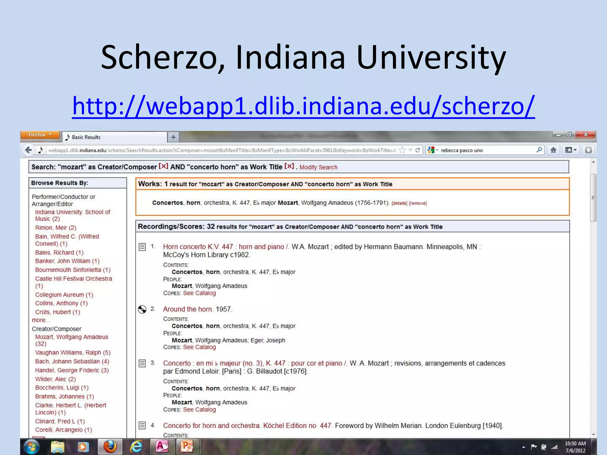 Scherzo, Indiana University
http://webapp1.dlib.indiana.edu/scherzo/
 