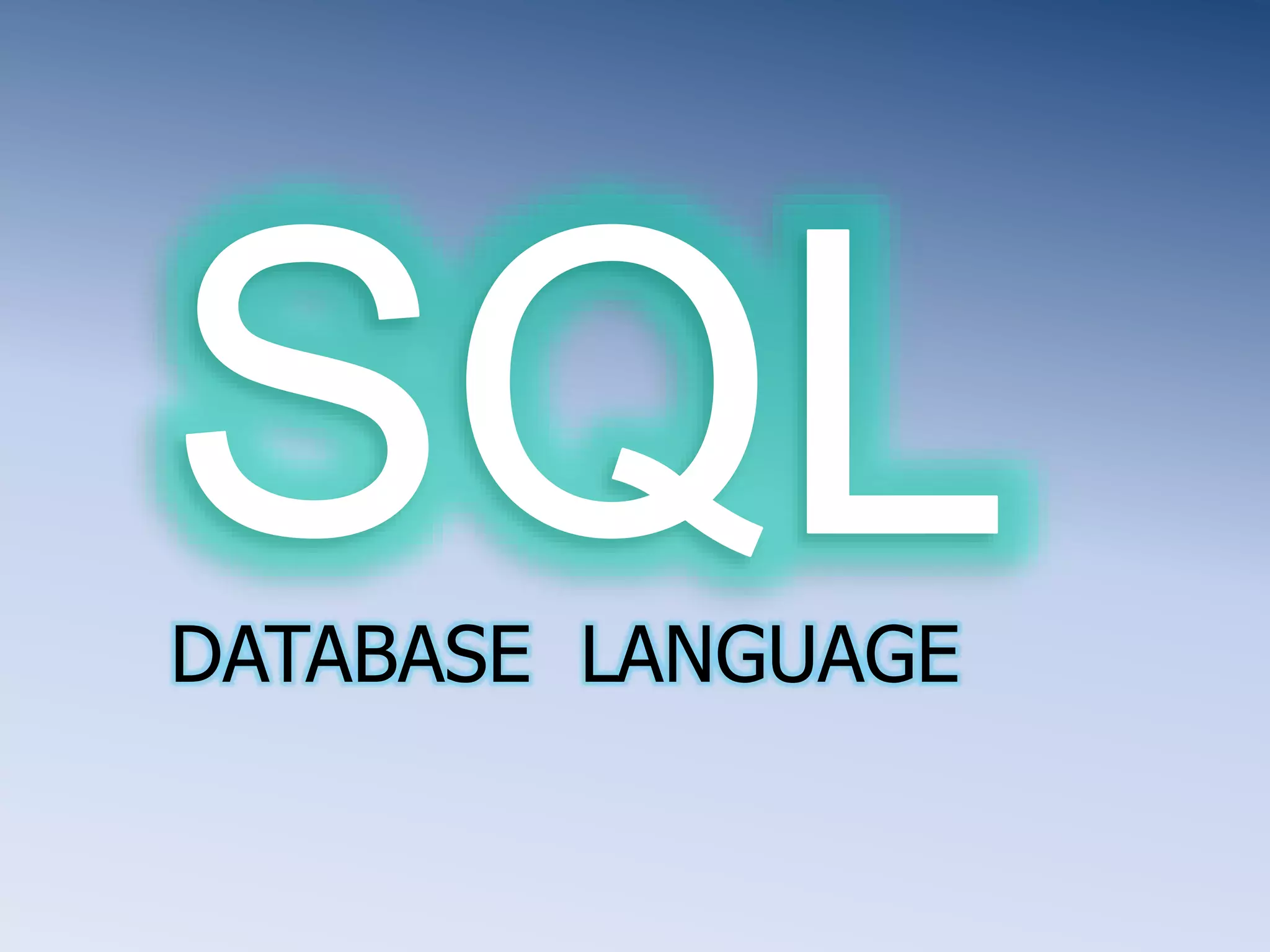 DATABASE LANGUAGE
 