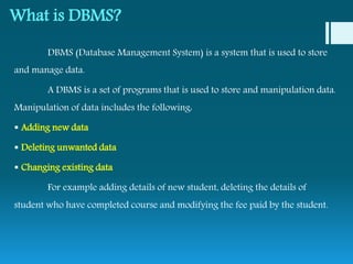 RDBMS | PPTX