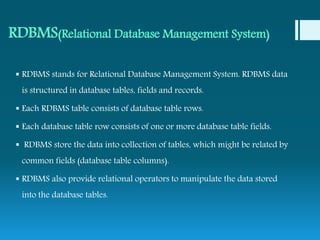 RDBMS | PPTX