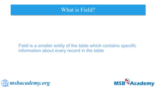 RDBMS in SQL | PPTX