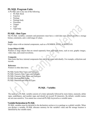 rdbms.pdf plsql database system notes for students to study | PDF ...