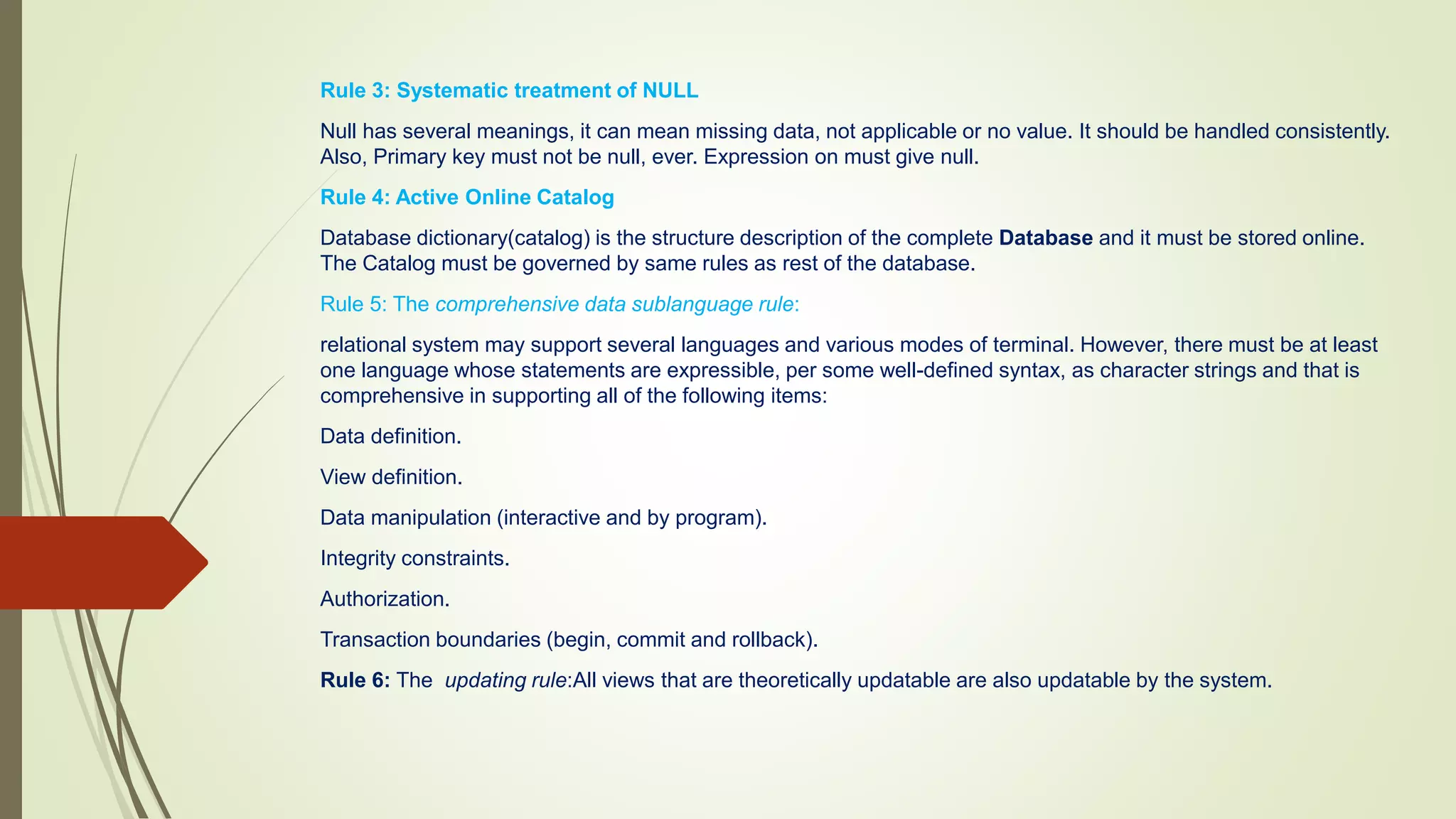 Relational Database Management System part II | PPTX