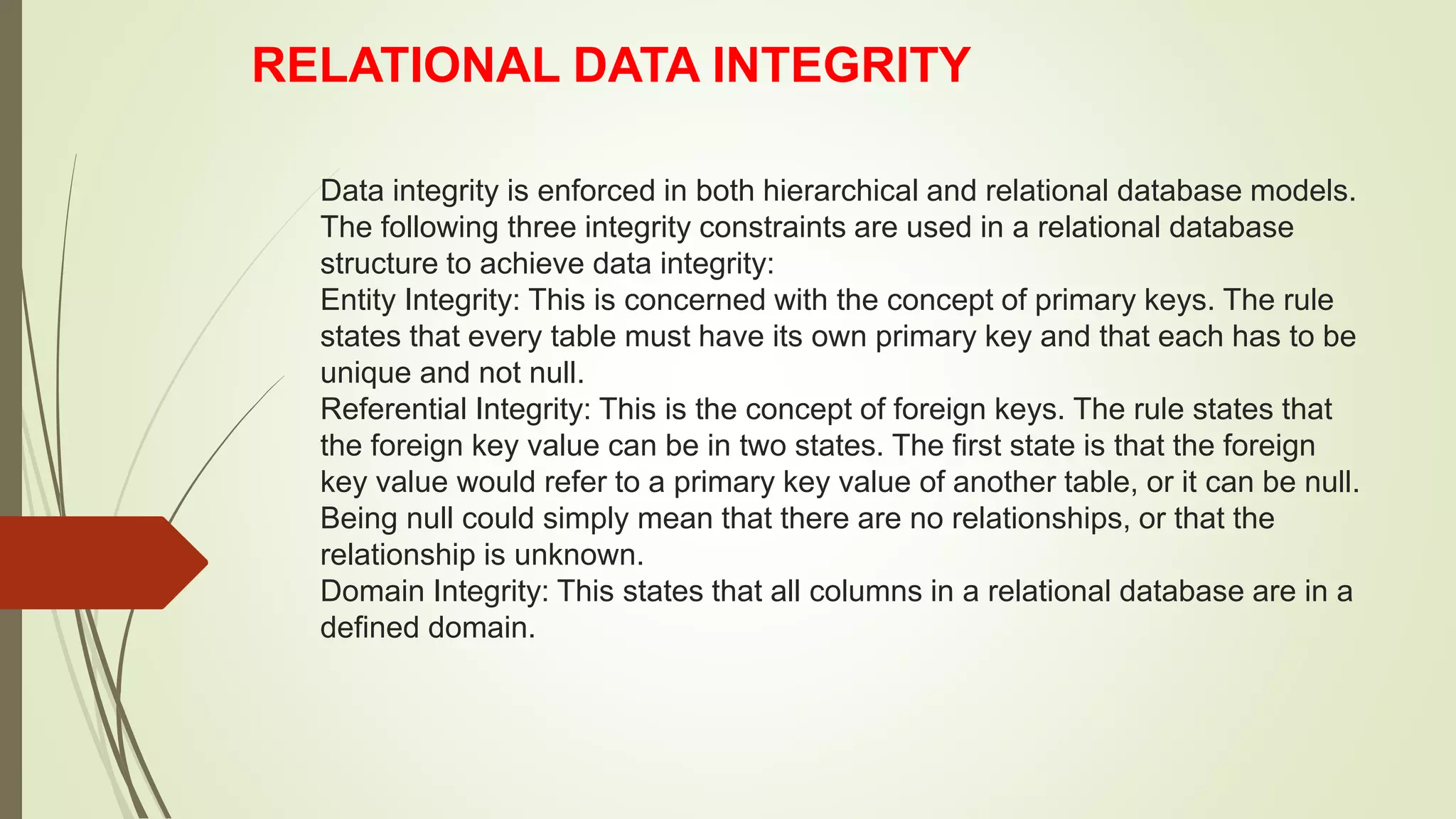 Relational Database Management System part II | PPTX