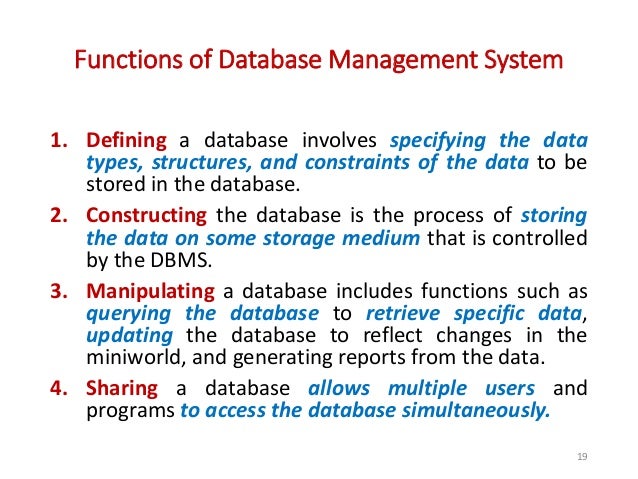 Overview of Data Base Systems Concepts and Architecture