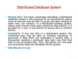 Database Models, Client-Server Architecture, Distributed Database and ...