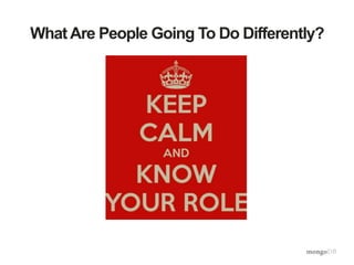 What Are People Going To Do Differently?
 