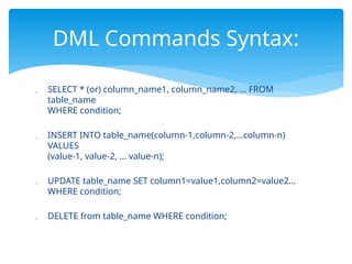 RDBMS Lab-Introduction.pptx A relational database management system ...