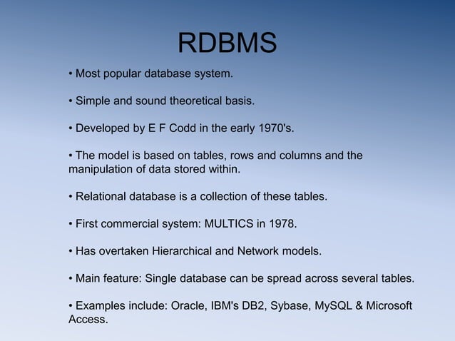 Rdbms | PPT
