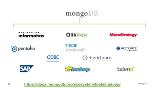 30
https://docs.mongodb.org/ecosystem/tools/hadoop/
 