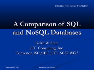 RDBMS vs NoSQL | PPT