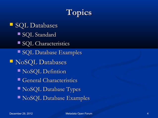 RDBMS vs NoSQL | PPT