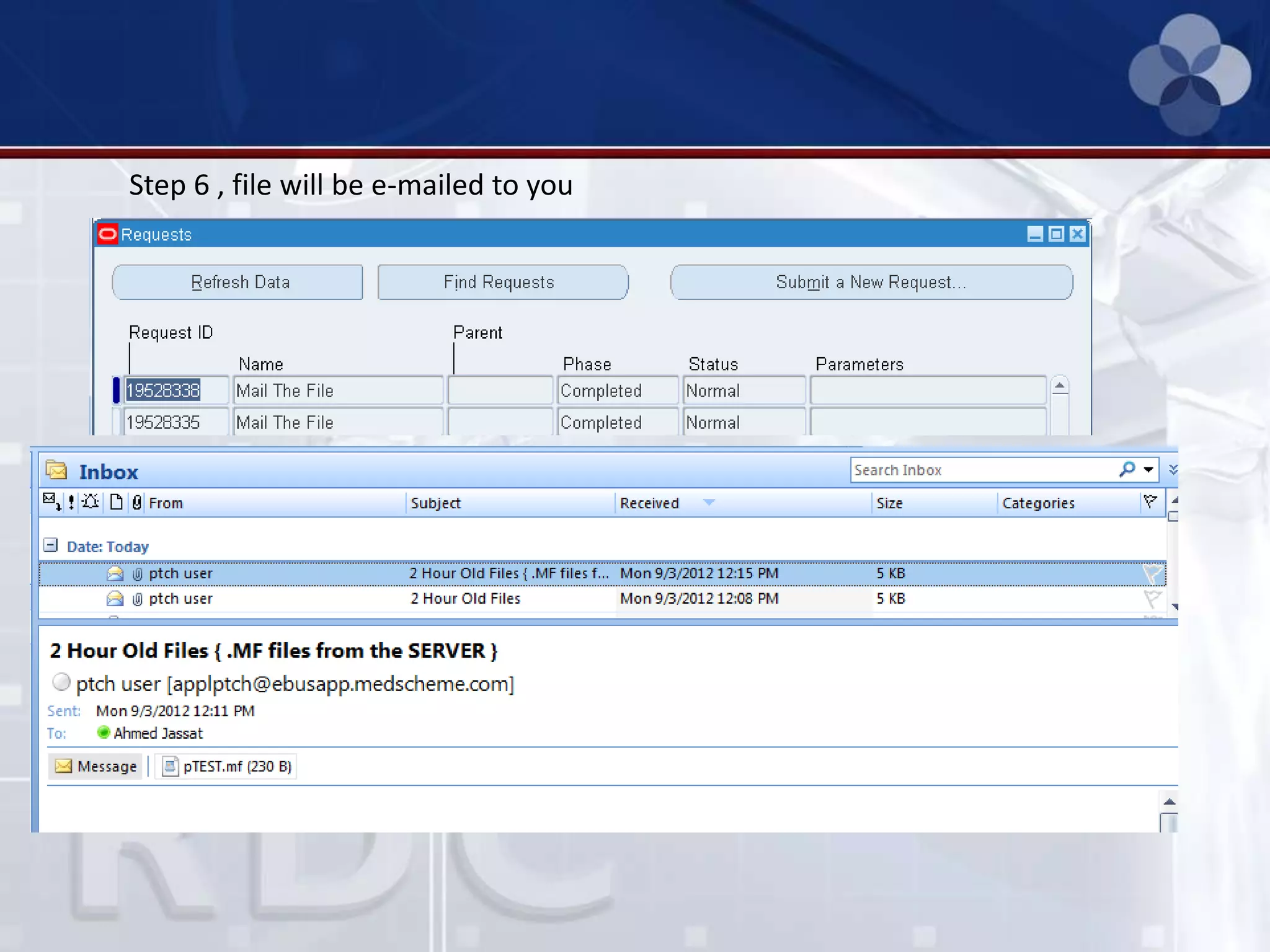 Step 6 , file will be e-mailed to you
 