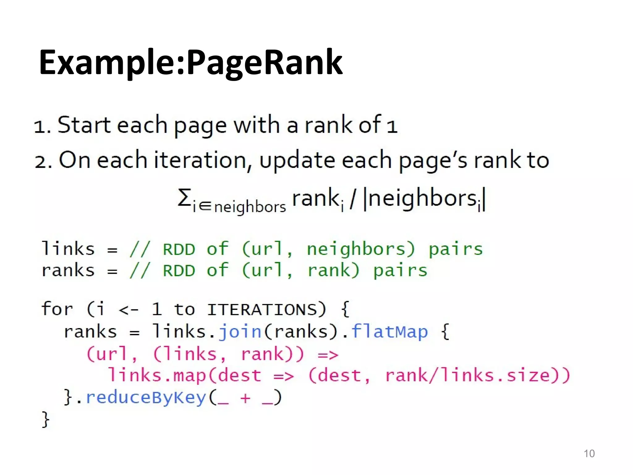 10
Example:PageRank
 