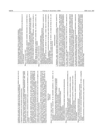 43078




compañeras como pueden ser el respeto por las normas y la aceptación de distintos roles así como la            -   Recreación de personajes reales y ficticios y sus contextos dramáticos.
ausencia de discriminaciones de cualquier tipo entre las personas participantes.                               -   Utilización de los objetos y materiales y sus posibilidades en la expresión.
                                                                                                               -   Disfrute mediante la expresión y comunicación a través del propio cuerpo.
6. Reproducir corporalmente o con instrumentos una estructura rítmica.
                                                                                                               -   Participación en situaciones que supongan comunicación corporal. Valoración de las diferencias en el
Se trata de comprobar si los alumnos y alumnas son capaces de reproducir una estructura rítmica sencilla.          modo de expresarse.
La reproducción puede hacerse mediante el movimiento corporal (desplazamientos, saltos, palmas,
                                                                                                               Bloque 4. Actividad física y salud
golpeos, balanceos, giros) o con instrumentos de percusión.
                                                                                                               -   Adquisición de hábitos posturales y alimentarios saludables relacionados con la actividad física y
7. Simbolizar personajes y situaciones mediante el cuerpo y el movimiento con desinhibición y soltura en           consolidación de hábitos de higiene corporal.
la actividad.                                                                                                  -   Relación de la actividad física con la salud y el bienestar. Reconocimiento de los beneficios de la
Es importante que sean capaces de experimentar con el propio cuerpo y tomar conciencia de sus                      actividad física en la salud. Mejora de forma genérica de la condición física orientada a la salud.
posibilidades expresivas a través del gesto y el movimiento. Se valorará la aportación espontánea y el         -   Actitud favorable hacia la actividad física con relación a la salud.
esfuerzo para encontrar nuevas formas expresivas que se alejen de situaciones estereotipadas. Así              -   Seguridad en la propia práctica de la actividad física. Calentamiento, dosificación del esfuerzo y
mismo, se tendrá en cuenta el esfuerzo personal para implicarse en las propuestas y sentirse “dentro del           relajación.
personaje”, aceptando el papel que toque representar sin prejuicios de ninguna índole.                         -   Medidas básicas de seguridad en la práctica de la actividad física, con relación al entorno. Uso
                                                                                                                   correcto y respetuoso de materiales y espacios.
8. Mostrar interés por cumplir las normas referentes al cuidado del cuerpo con relación a la higiene y a la
conciencia del riesgo en la actividad física.                                                                 Bloque 5. Juegos y actividades deportivas
La predisposición hacia la adquisición de hábitos relacionados con la salud y el bienestar será lo que         -   El juego y el deporte como elementos de la realidad social.
guiará a este criterio. Se trata de constatar si son conscientes de la necesidad de alimentarse antes de       -   Participación en juegos e iniciación a la práctica de actividades deportivas.
realizar actividad física, de mantener la higiene del cuerpo, de utilizar un calzado adecuado, etc. y si       -   Descubrimiento de las estrategias básicas de juego relacionadas con la cooperación, la oposición y la
manifiestan cierto grado de autonomía. También es preciso que identifiquen y tengan presentes, los                 cooperación/oposición.
riesgos individuales y colectivos que van asociados a determinadas actividades físicas.                        -   Respeto hacia las personas que participan en el juego y rechazo hacia los comportamientos
                                                                                                                   antisociales.
                                              Segundo ciclo                                                    -   Comprensión, aceptación y cumplimiento de las normas de juego y actitud responsable con relación a
                                               Contenidos                                                          las estrategias establecidas.
Bloque 1. El cuerpo: imagen y percepción                                                                       -   Valoración del juego como medio de disfrute, de relación y de empleo del tiempo de ocio y del
                                                                                                                   esfuerzo en los juegos y actividades deportivas.
 -   Posibilidades perceptivas. Exploración de las capacidades perceptivas y su relación con el
     movimiento.
                                                                                                                                                        Criterios de evaluación
 -   Descubrimiento de los elementos orgánico-funcionales relacionados con el movimiento.
 -   Conciencia y control del cuerpo en relación con la tensión, la relajación y la respiración.              1. Desplazarse y saltar, combinado ambas habilidades de forma coordinada y equilibrada, ajustando los
 -   Representación del propio cuerpo y del de los demás.                                                     movimientos corporales a diferentes cambios de las condiciones de la actividad.
 -   Adecuación de la postura a las necesidades expresivas y motrices.                                        Se evalúa con este criterio la mejora cualitativa de la capacidad de desplazarse y saltar de distintas
                                                                                                                                                                                                                             Viernes 8 diciembre 2006




 -   Consolidación de la lateralidad y su proyección en el espacio.                                           maneras y con velocidades variables, con cambios de dirección y sentido y franqueando pequeños
 -   Equilibrio estático y dinámico                                                                           obstáculos. Se observará la capacidad de reequilibrarse al combinar diferentes tipos de desplazamientos o
 -   Organización espacio-temporal.                                                                           saltos. Se prestará especial atención a la capacidad para resolver problemas motores y para orientarse en
 -   Valoración y aceptación de la propia realidad corporal y de la de las demás personas.                    el espacio con el fin de adaptar los desplazamientos y saltos a nuevas condiciones.
Bloque 2. Habilidades motrices                                                                                2. Lanzar, pasar y recibir pelotas u otros móviles, sin perder el control de los mismos, adecuando los
 - Formas y posibilidades del movimiento. Ajuste y consolidación de los elementos fundamentales en la         movimientos a las trayectorias.
    ejecución de las habilidades motrices básicas.
 - Utilización eficaz de las habilidades básicas en medios y situaciones estables y conocidas.                Con este criterio se pretende comprobar la coordinación en las habilidades que impliquen manejo de
 - Control motor y dominio corporal.                                                                          objetos y la utilización que se hace en las situaciones de juego. Se tendrá en cuenta la adecuación de las
 - Mejora de las cualidades físicas básicas de forma genérica y orientada a la ejecución motriz.              trayectorias en los pases, lanzamientos, conducciones e impactos. Se observará la orientación del cuerpo
 - Interés por mejorar la competencia motriz.                                                                 en las recepciones y paradas. No se incluyen aspectos relativos a la fuerza.
 - Disposición favorable a participar en actividades diversas, aceptando las diferencias individuales en el   3. Girar sobre el eje longitudinal y transversal, diversificando las posiciones segmentarias y mejorando las
    nivel de habilidad.                                                                                       respuestas motrices en las prácticas corporales que lo requieran.
 Bloque 3. Actividades físicas artístico-expresivas                                                           Con relación a los giros corporales, se tratará de comprobar la capacidad que tienen de utilizarlos en las
 - El cuerpo y el movimiento como instrumentos de expresión y comunicación.                                   actividades cotidianas. Los giros sobre el eje longitudinal podrán estar asociados con desplazamientos y
 - Adecuación del movimiento a estructuras espacio-temporales y ejecución de bailes y coreografías            saltos, cambios de dirección y sentido. En la evaluación no debe buscarse la imitación de modelos
    simples.                                                                                                  predeterminados, sino el uso que se hace de los giros para lograr mejores respuestas motrices, evitando
 - Expresión de emociones y sentimientos a través del cuerpo, el gesto y el movimiento.                       en todo momento el riesgo.
                                                                                                                                                                                                                             BOE núm. 293
 