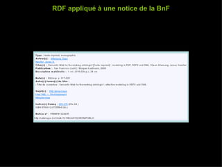 RDF appliqué à une notice de la BnF 
