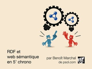 par Benoît Marchal
de psol.com
RDF et
web sémantique
en 5’ chrono
 
