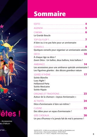 Ruedelafete Com Magazine N 7 Anniversaire Adulte
