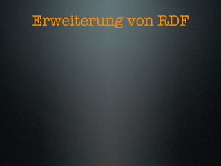 Erweiterung von RDF
 