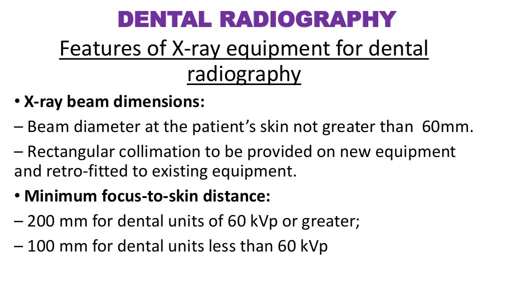 Dental radiography