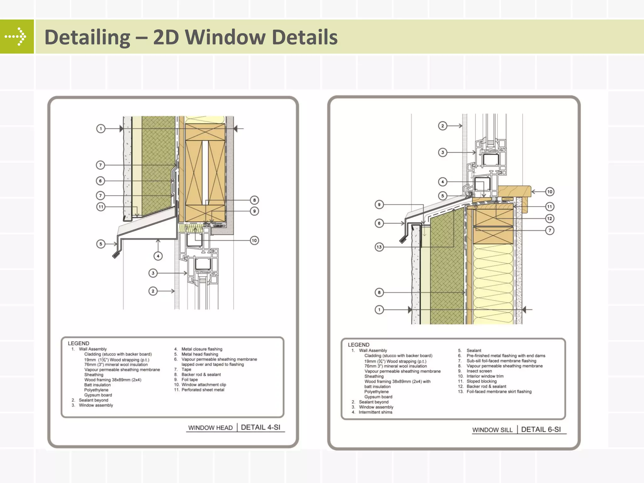 Detailing – 2D Window Details
 