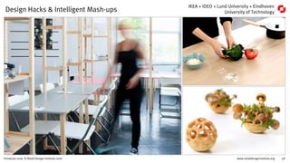 www.retaildesigninstitute.org 58Trendcast 2016 © Retail Design Institute 2016
Design Hacks & Intelligent Mash-ups
IKEA + IDEO + Lund University + Eindhoven
University of Technology
 