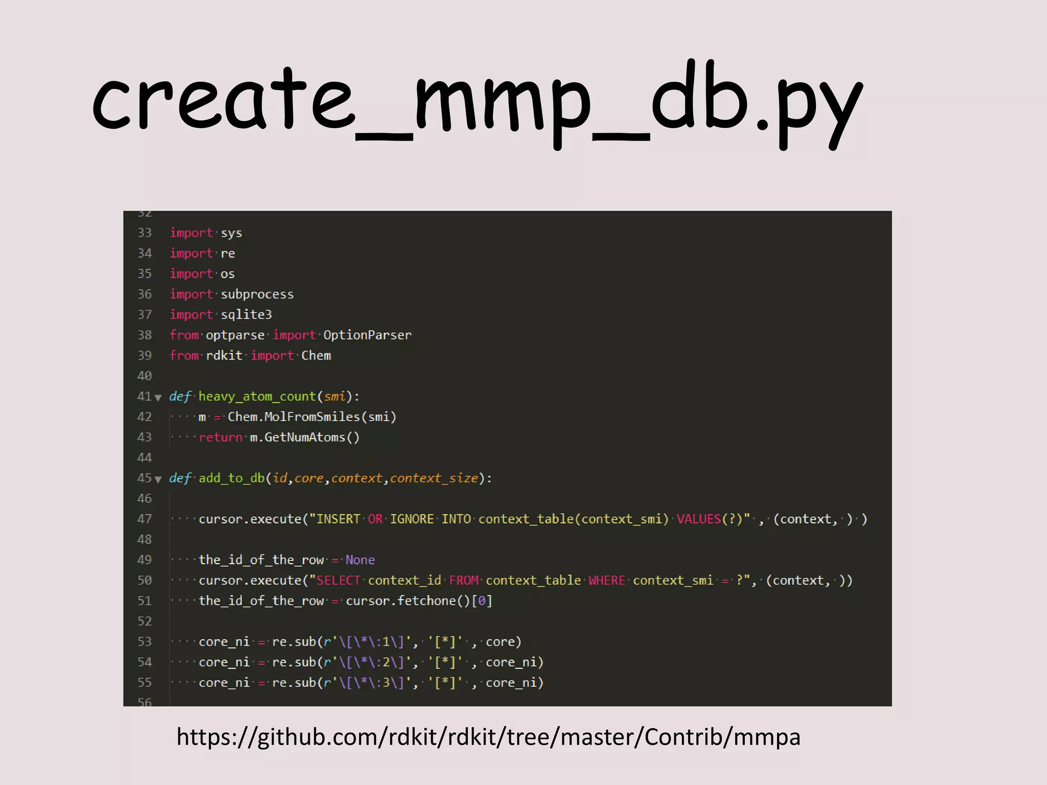 create_mmp_db.py
https://github.com/rdkit/rdkit/tree/master/Contrib/mmpa
 