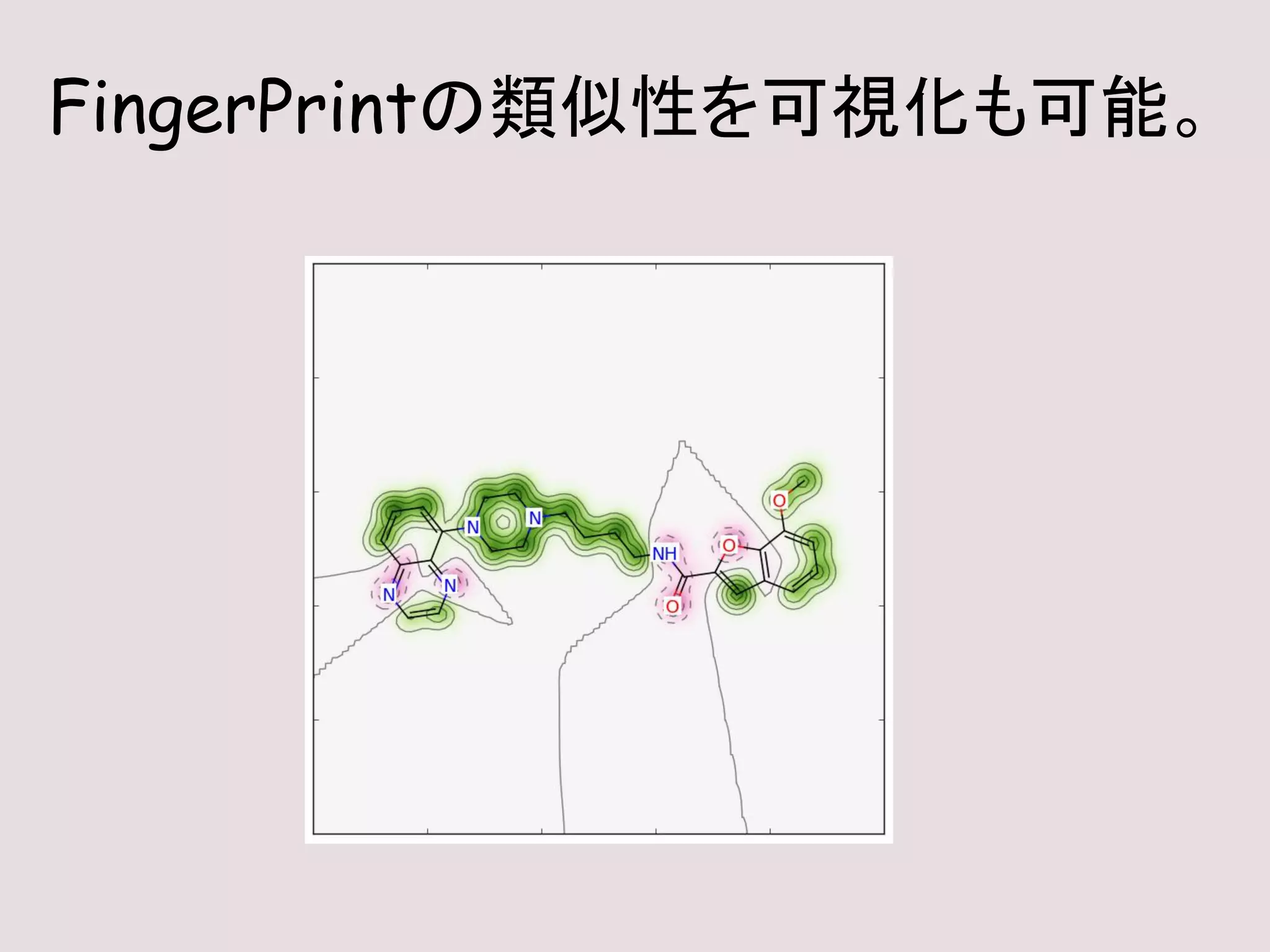 FingerPrintの類似性を可視化も可能。
 