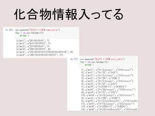 化合物情報入ってる
 