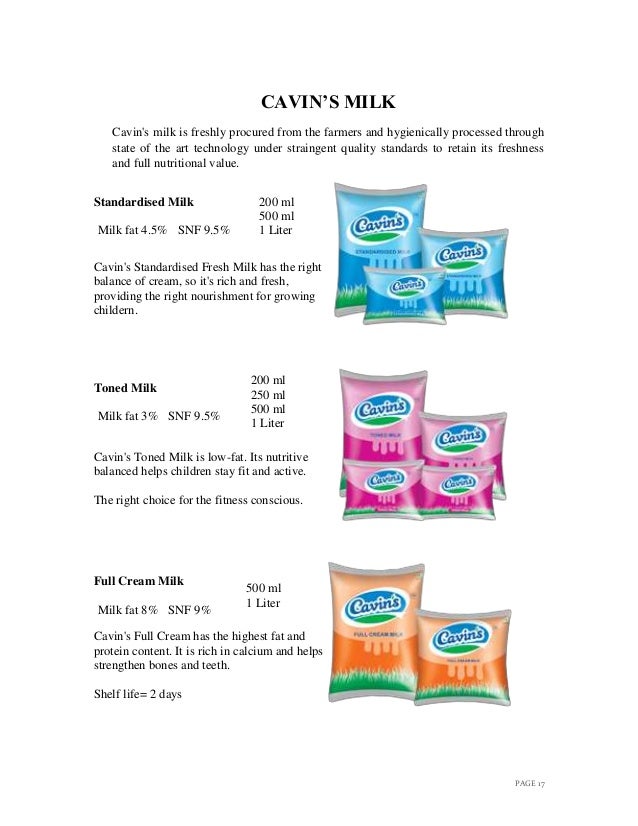 milk brands and nutritive values fat snf rate chart