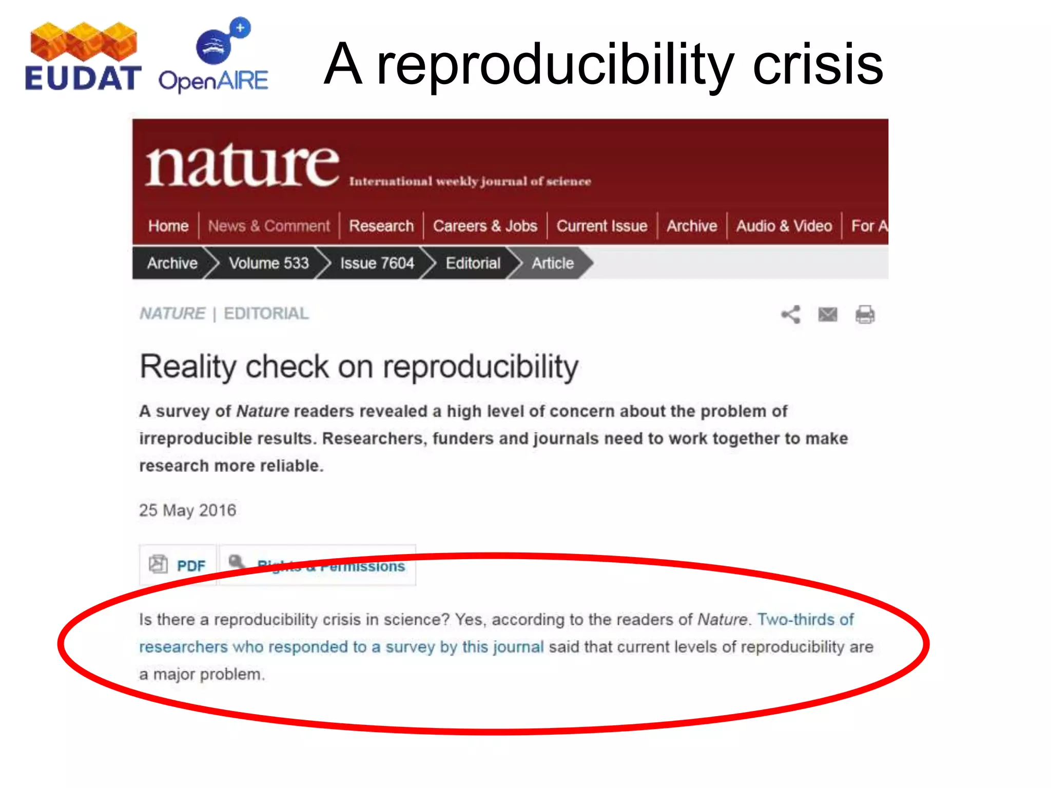 A reproducibility crisis
 