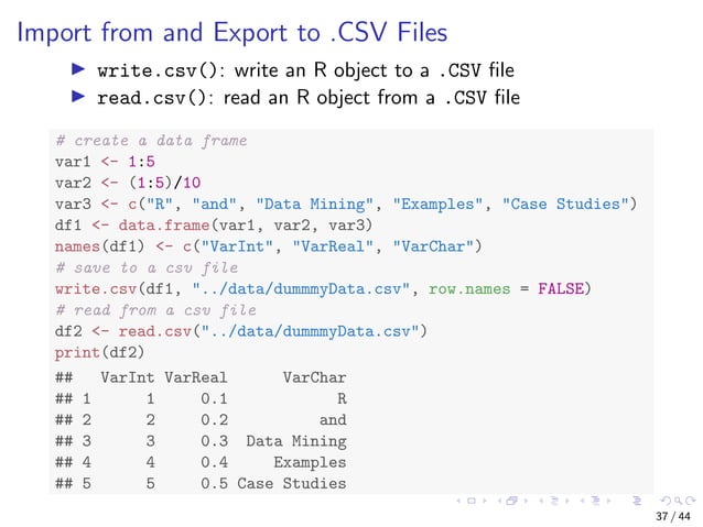 RDataMining slides-r-programming | PPT