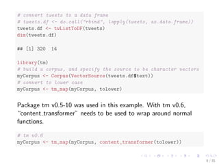 Text Mining with R -- an Analysis of Twitter Data | PDF