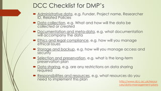Research Data Management (RDM): the management of data in the research ...
