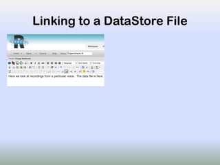 Linking to a DataStore File
 