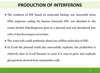 Application of rDNA technology to produce Interferon, Hepatitis-B ...