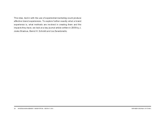 Dissertation on experiential marketing definition