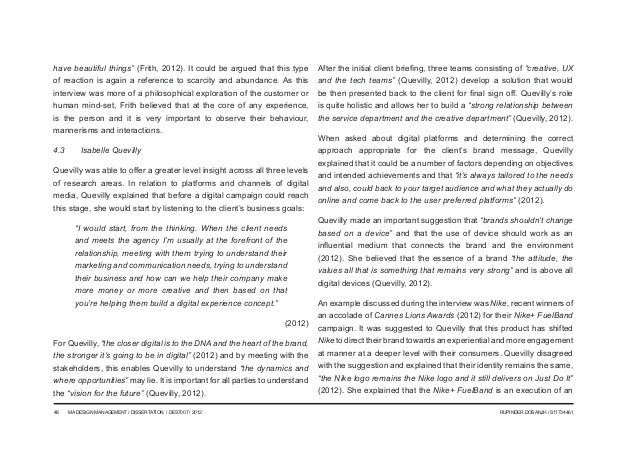 Brand management dissertation