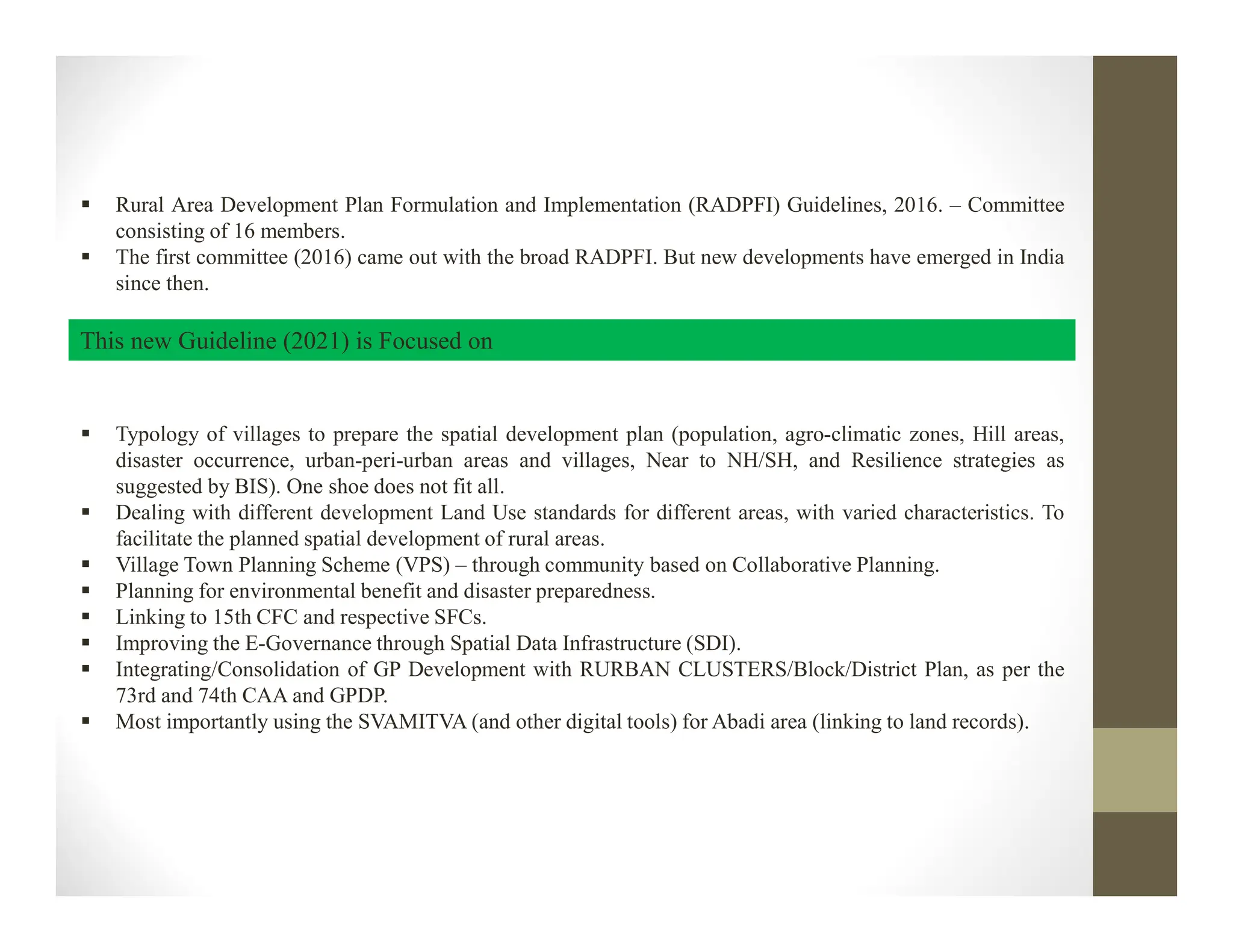 GUIDELINE OF RURAL DEVELOPMENT STANDARD ONLY | PDF