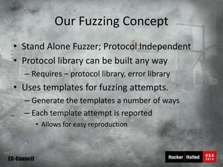 Fuzzing Http Hacker Halted 2014 - RDP Fuzzing And Why the Microsoft Open Protocol ...
