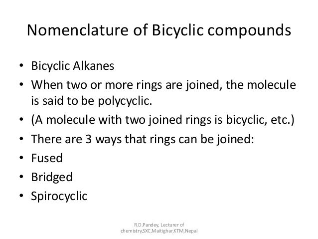 How do you name bicyclic compounds?