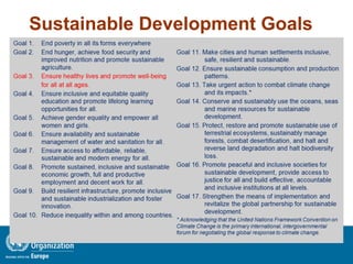 Sustainable Development Goals
 