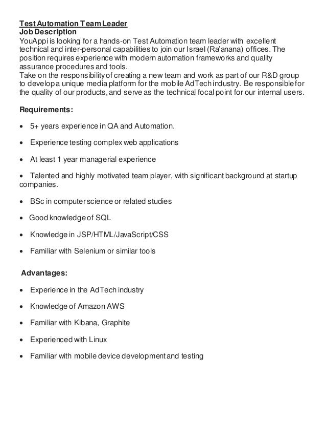 qa tester job description