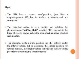 Retinal detachment presentation | PPTX