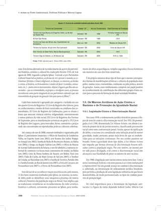 Relatório Anual das Desigualdades Raciais no Brasil; 2007-2008