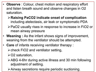 Wean O2 Respiratory Distress(RDS) | PPTX