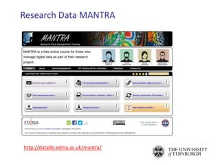 Research Data MANTRA
http://datalib.edina.ac.uk/mantra/
 