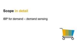 Scope in detail
IBP for demand – demand sensing
 