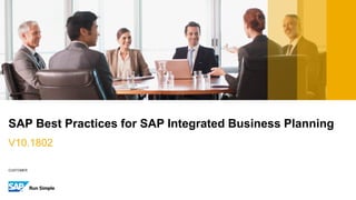 CUSTOMER
SAP Best Practices for SAP Integrated Business Planning
V10.1802
 
