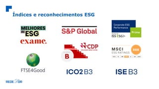 Índices e reconhecimentos ESG
 
